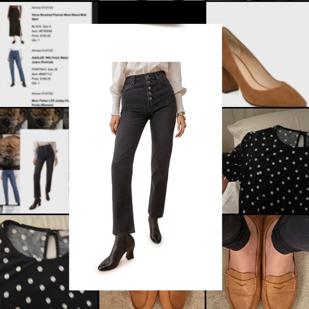 Reformation black-wash jeans.
